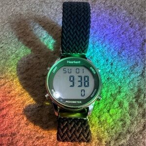 Black Pedometer Watch